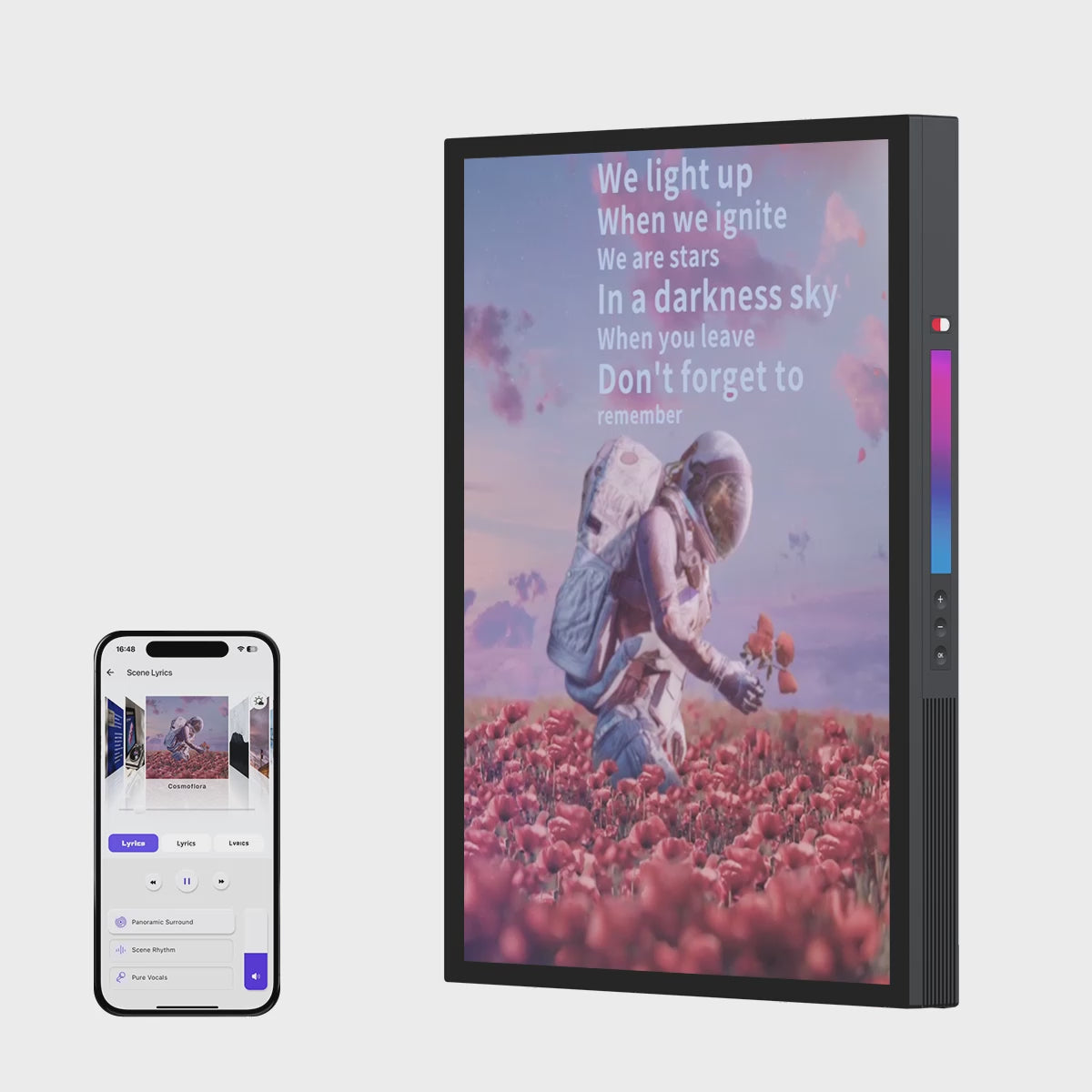 Morningblues Gallery T2 Lyrics Speaker | Digital Frame with Music